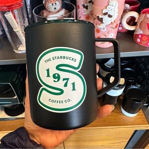 Limited Edition Starbucks 2026 Black & Green Heritage 1971 Mug New